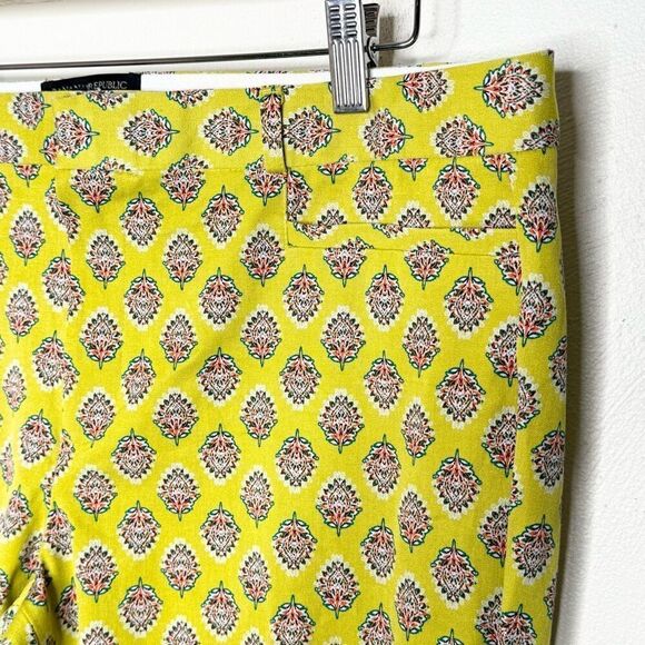 Banana Republic Yellow Print Sloan Crop Pants NWT - Women’s US 14 - Picture 3 of 9